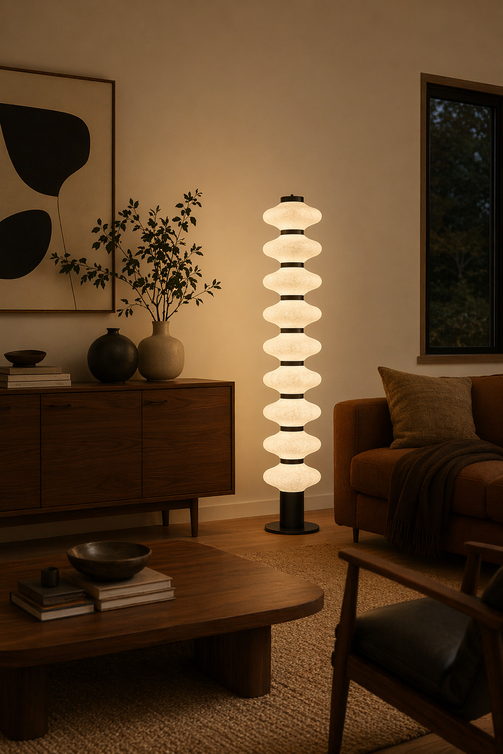 Sculptural Floor Lamp Placement: Living Room, Lounge Chair & Bedroom Sizing Guide