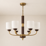 Bellgrave six-light chandelier clean hero with complete ceiling canopy