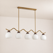Ondervale five-light linear chandelier clean hero with complete ceiling canopy