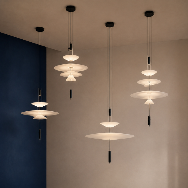 Layered Acrylic Disc LED Pendant Light