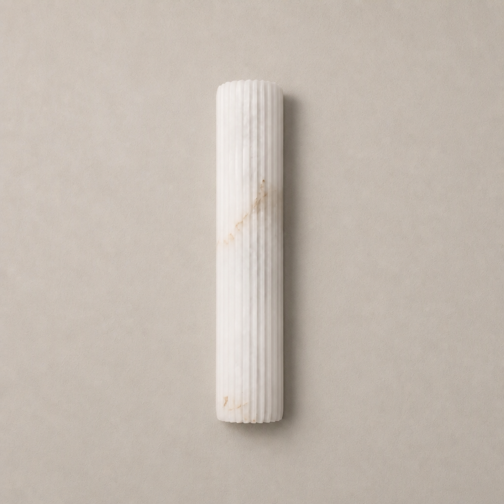 Modern Fluted Alabaster Wall Sconce - product image 01