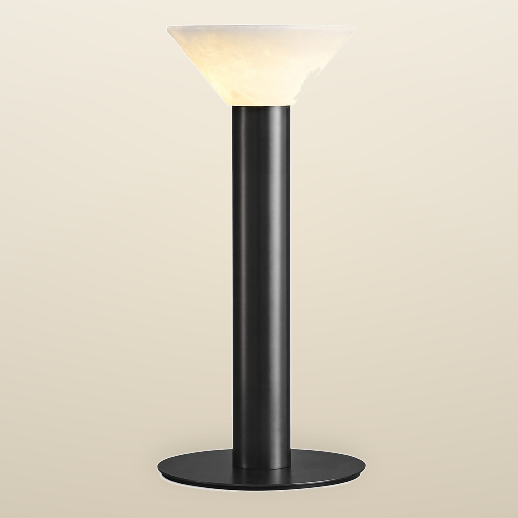Modern Alabaster Bowl LED Table Lamp - 01 01-hero-product-warm-beige