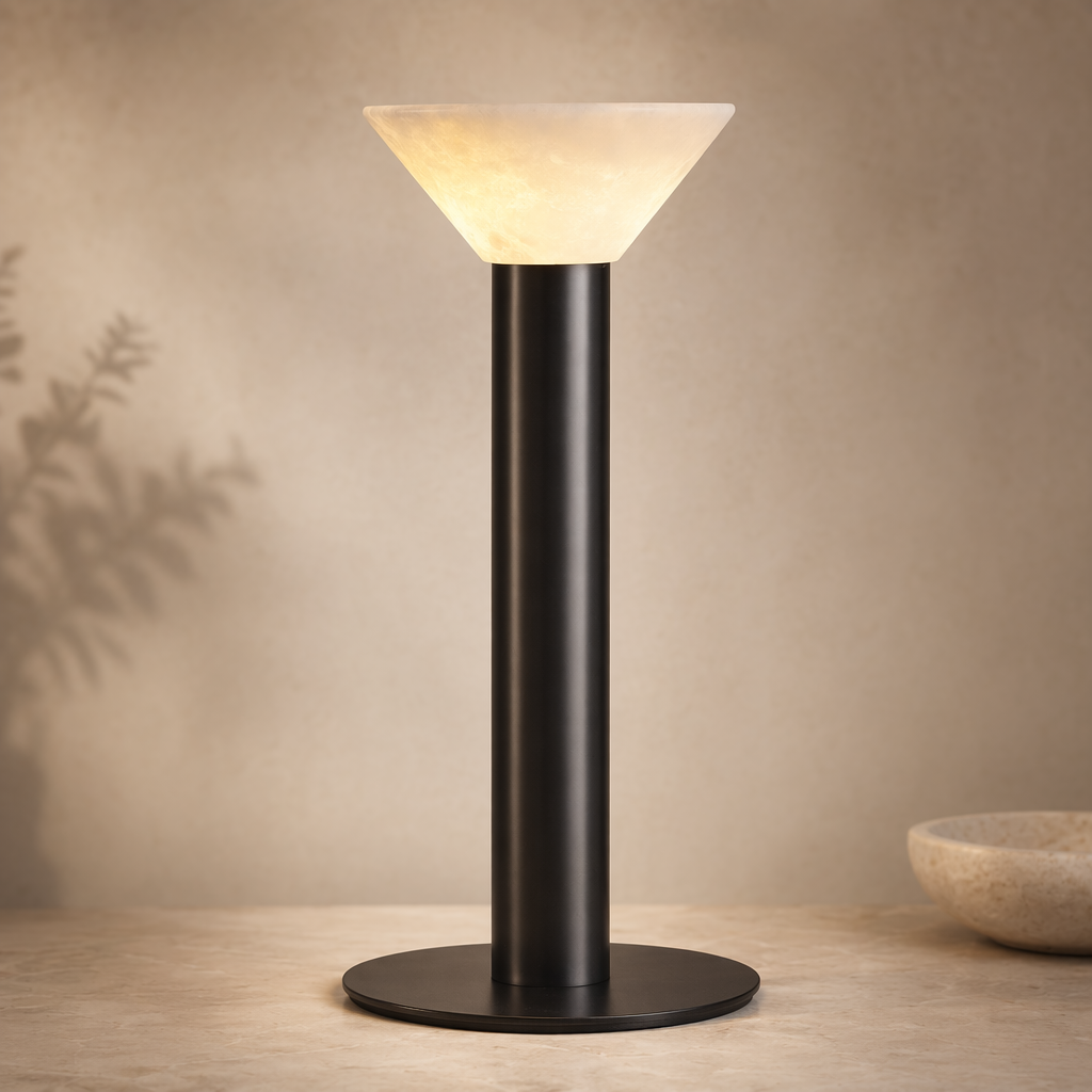 Modern Alabaster Bowl LED Table Lamp - 01 01-hero-product-workflow-approved