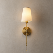 Antique Brass Fabric Shade Wall Sconce hero product