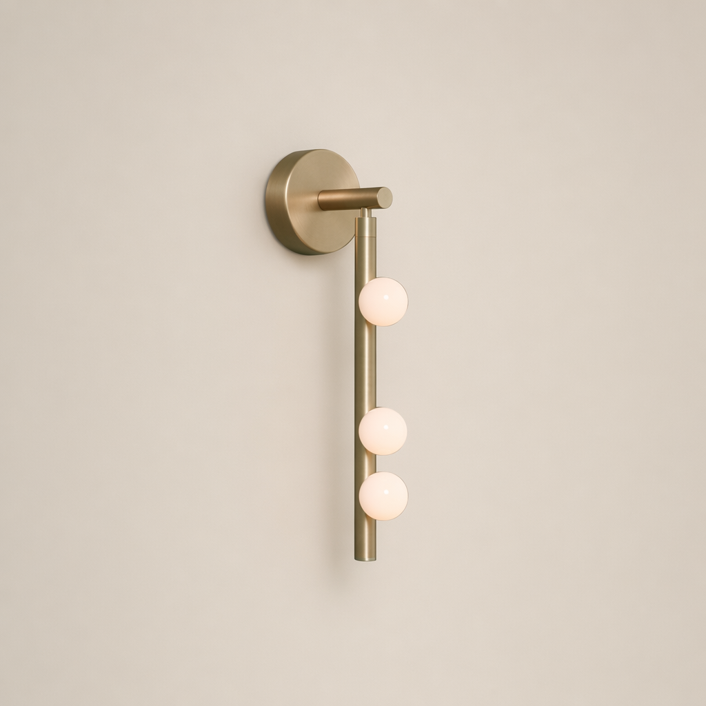 Modern Glass Globe Vertical Wall Sconce - generated main 01 01-hero-product
