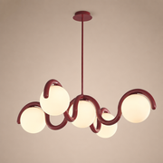 Modern Curved Globe Pendant Chandelier - generated main 01 01-hero-product