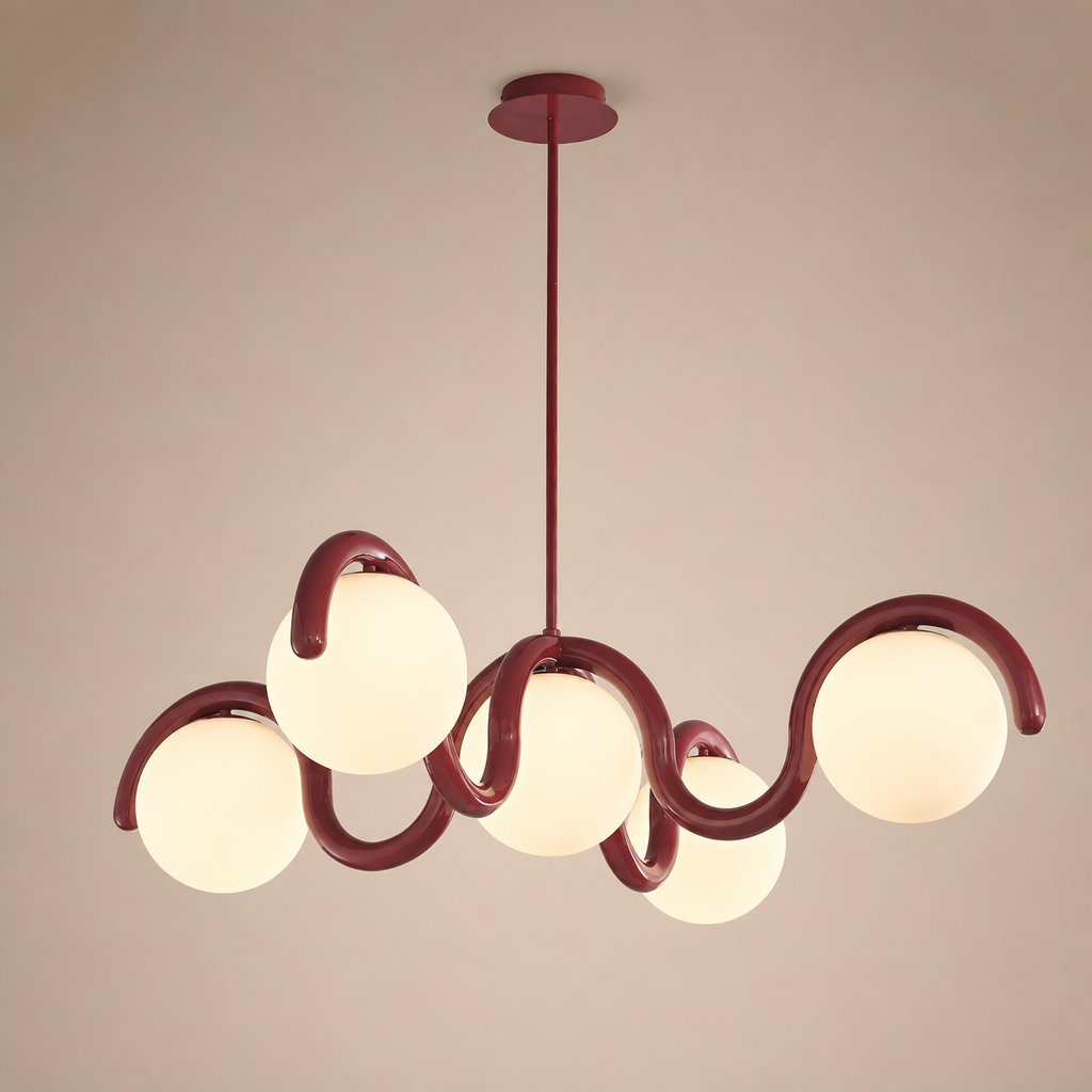 Modern Curved Globe Pendant Chandelier - generated main 01 01-hero-product