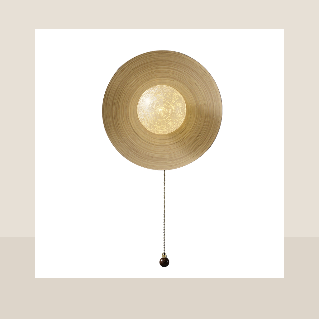 Modern Ice Texture Disc Wall Sconce - 01 warm beige hero
