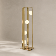 Modern Champagne Gold Globe Floor Lamp - generated main 01 01-hero-product