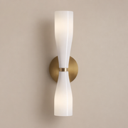 Modern Milky Glass Hourglass Wall Sconce - generated main 01 01-hero-product