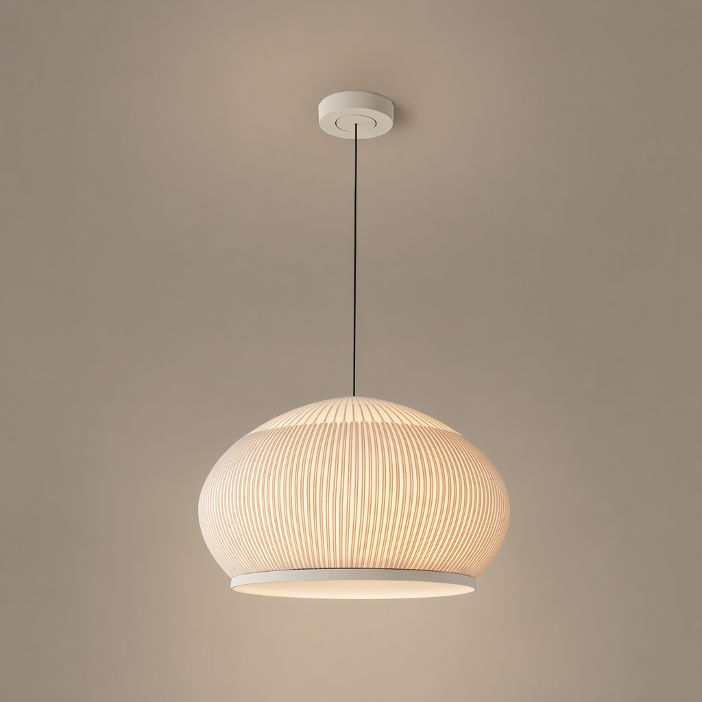 Modern Ribbed Dome Pendant Light - 01 01-hero-product