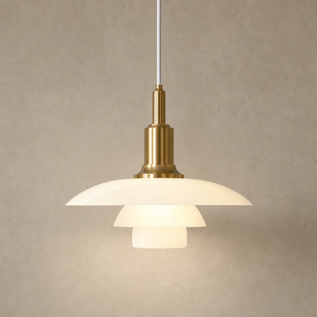Three-Tier Opal Glass Pendant Light gallery 01 hero product
