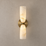 Double Alabaster Cylinder Wall Sconce hero product