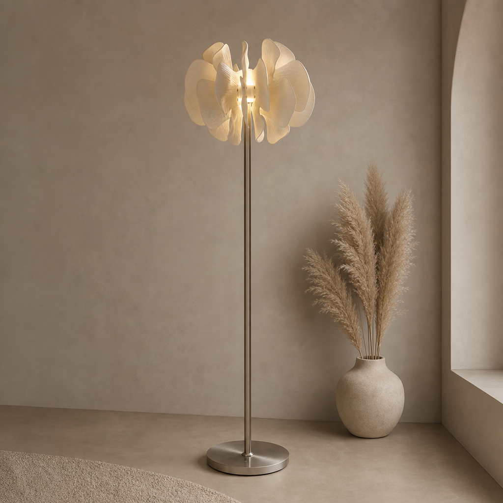 Sculptural Ceramic Petal Floor Lamp hero product