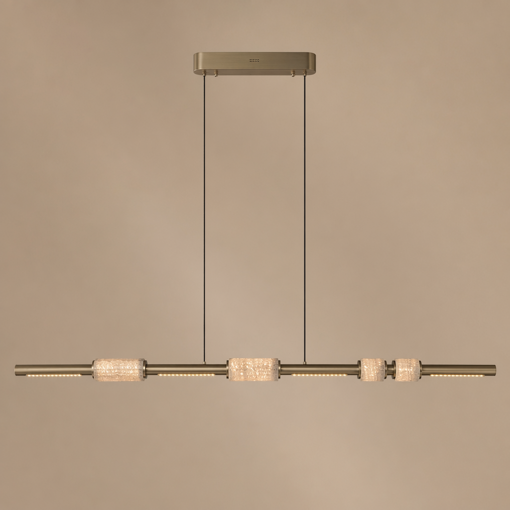 Modern Crystal Linear LED Island Chandelier - generated main 01 01-hero-product
