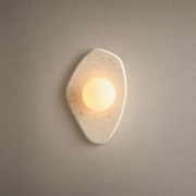 Modern Organic Stone Oval Wall Sconce - 01 01-hero-product
