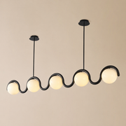 Colorful Wave Linear Globe Pendant Light - generated main 01 01-hero-product