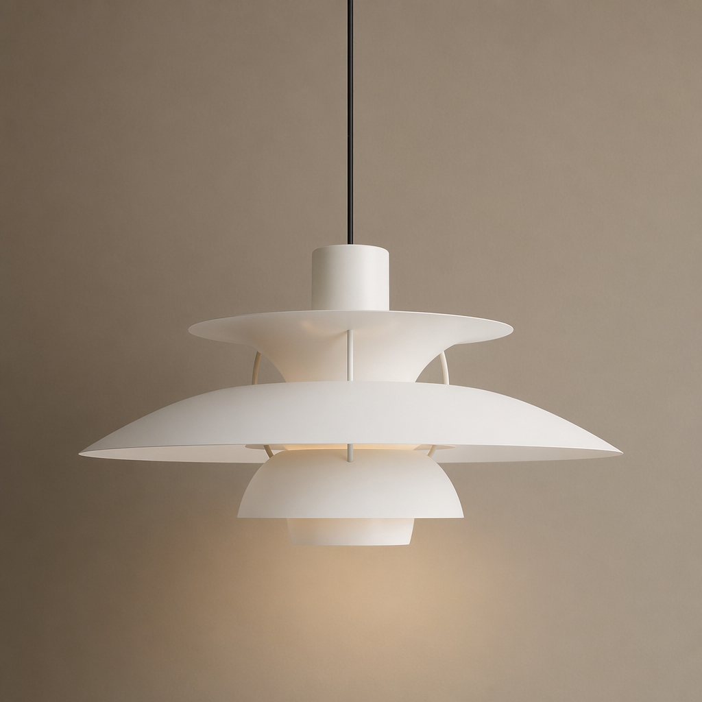 Colorful layered disc pendant light 7006 in a modern interior