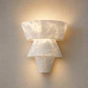 Modern Alabaster Tiered Wall Sconce - product image 01