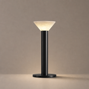 Minimalist Cone LED Table Lamp product view on a warm neutral background