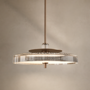 Modern Crystal Glass Drum Pendant Light - product image 01