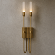 Double Loop Wall Sconce antique brass hero product