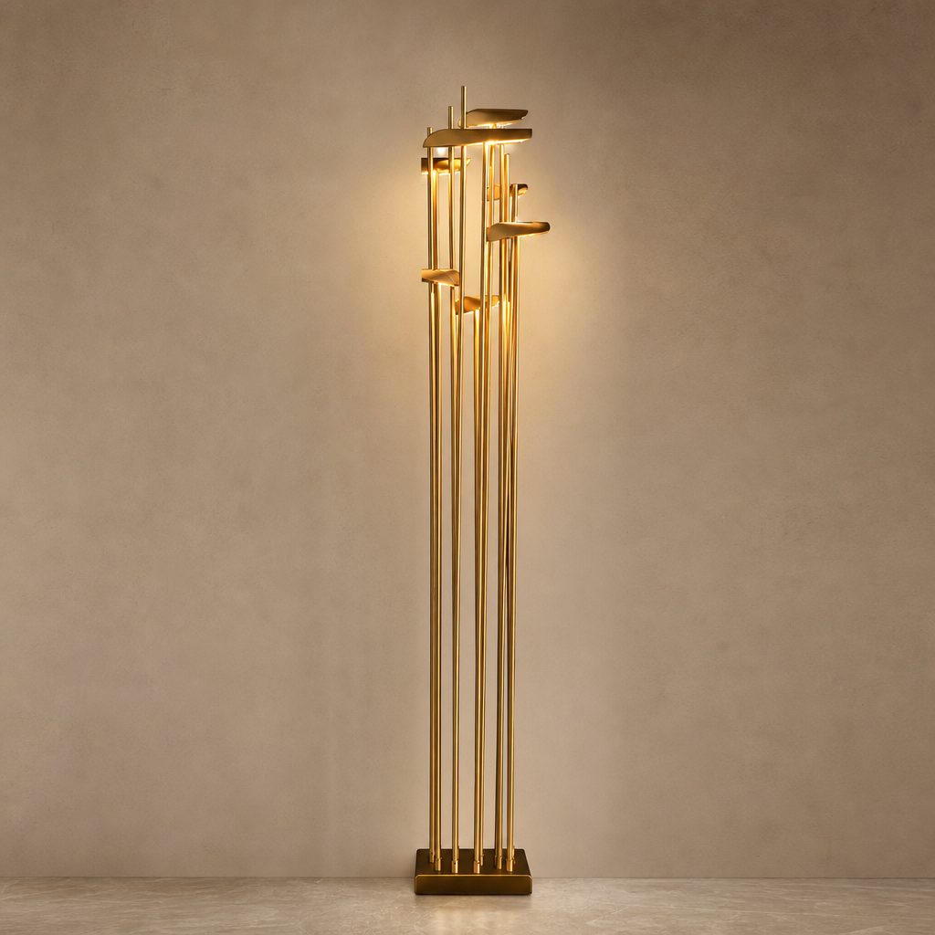 Modern Multi-Head Copper LED Table and Floor Lamp - 01 01-hero-product