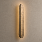 Modern Etched Brass Linear Wall Sconce in Antique Brass - product image 01