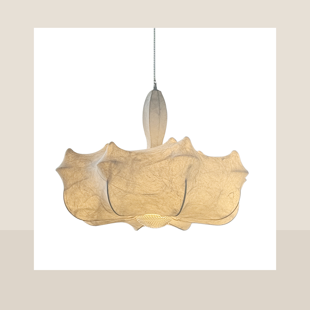 Modern Wavy Silk Chandelier - 01 warm beige hero