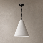 Hand-Textured Plaster Cone Pendant Light gallery 01 hero product