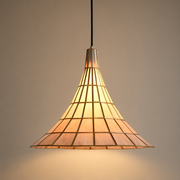 Modern Amber Shell Cone Pendant Light - 01 01-hero-product