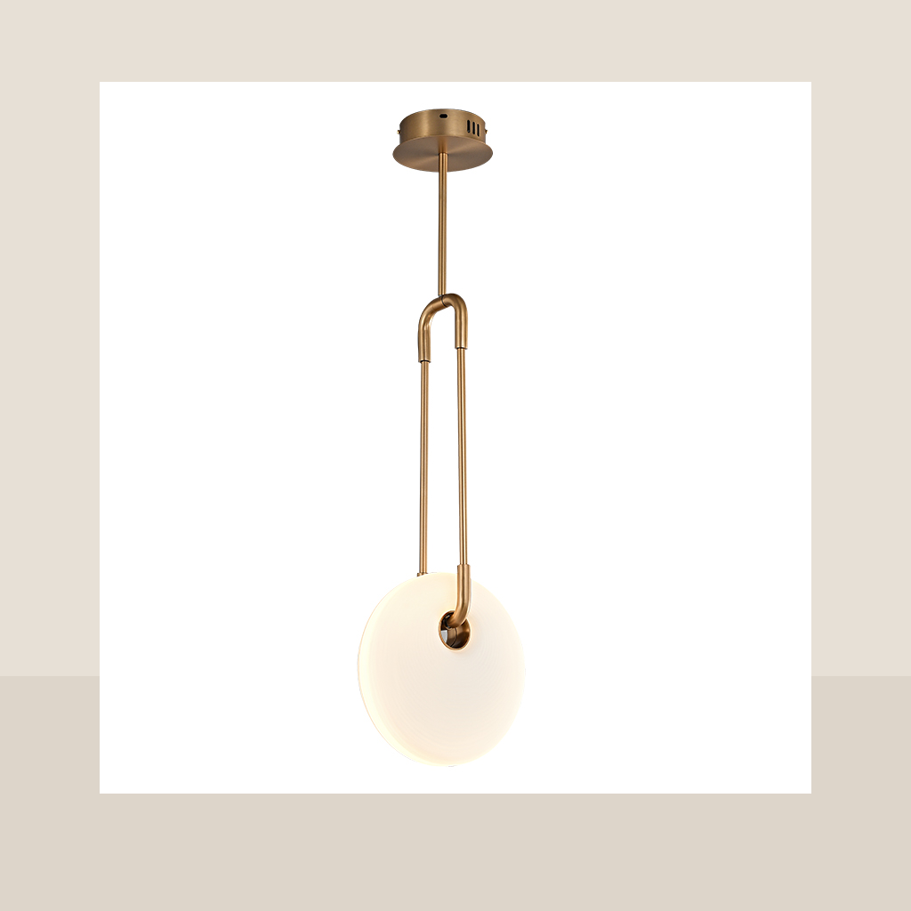 Modern Glass Globe Pendant Light - 01 warm beige hero