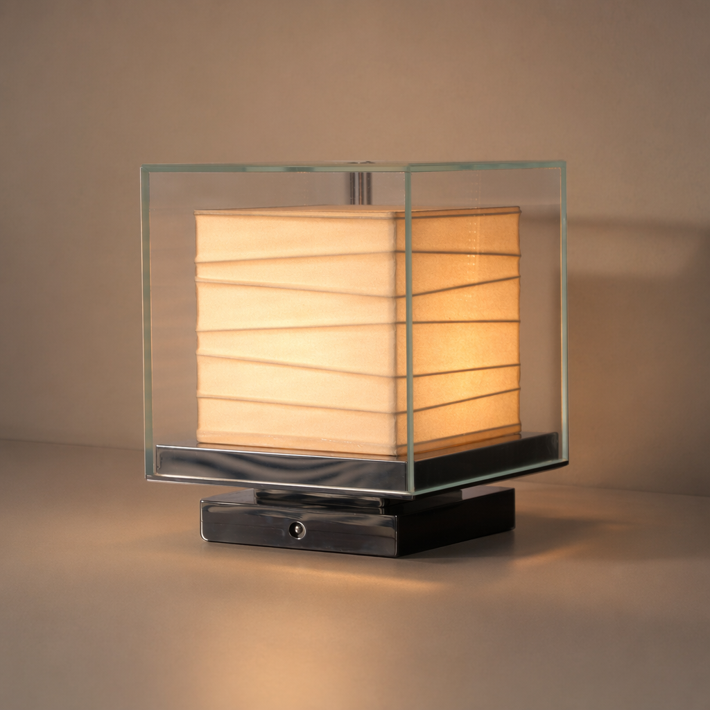 Modern Square Glass Table Lamp - 01 01-hero-product
