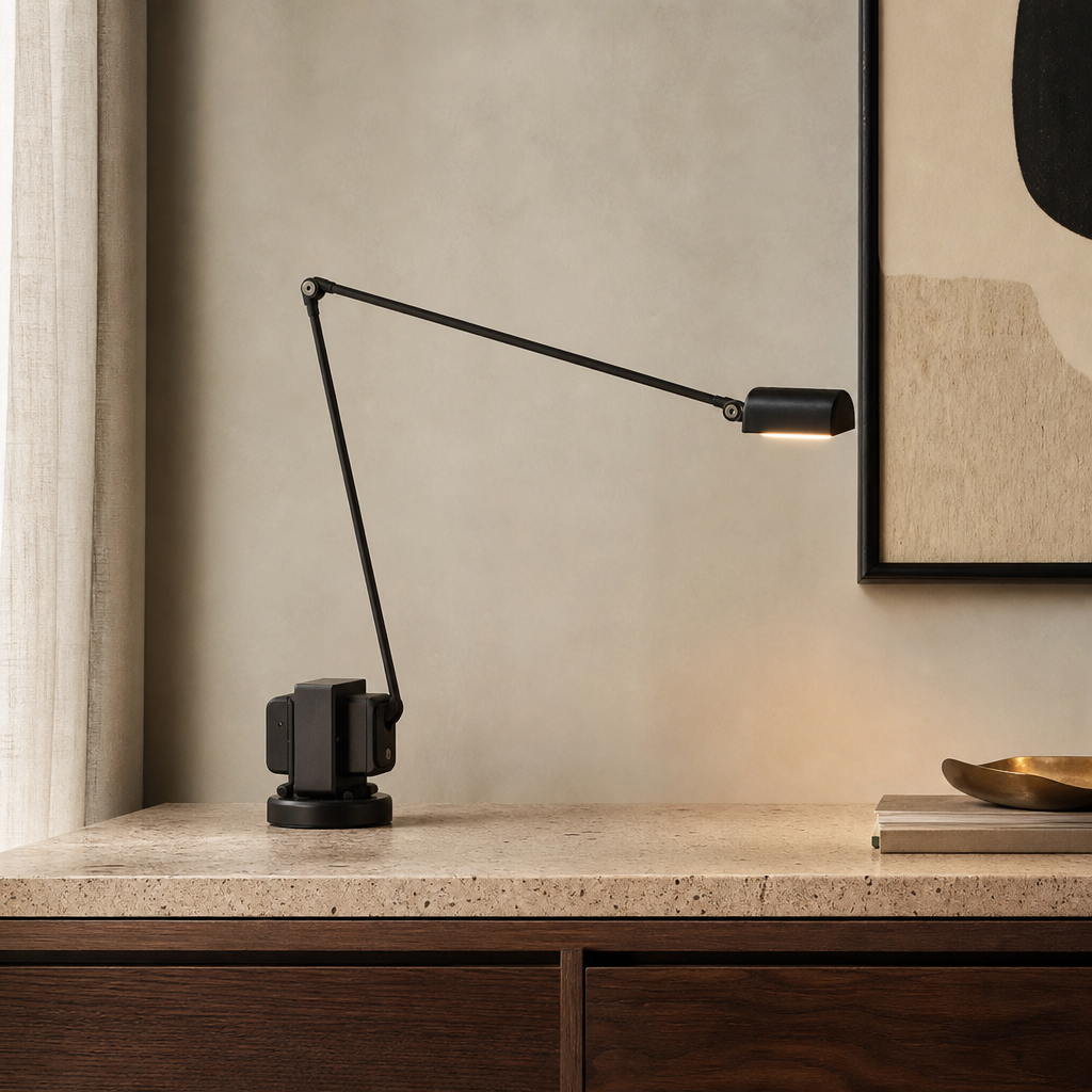 Daphine Adjustable LED Table Lamp black finish hero product