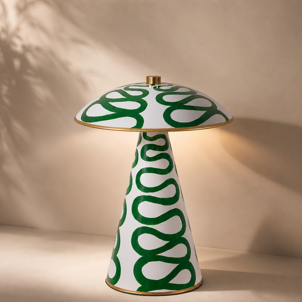 Modern Painted Mushroom Table Lamp - generated workflow 01 01-hero-product