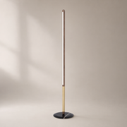 Modern Walnut LED Floor Lamp with Marble Base - generated main 01 01-hero-product