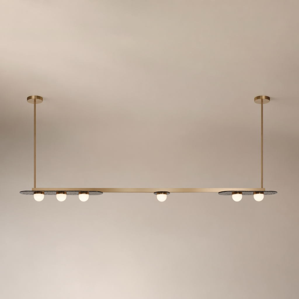 Modern Linear Glass Globe Chandelier - generated main 01 01-hero-product