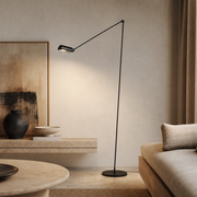 Daphine Adjustable LED Floor Lamp black finish hero product