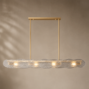 Modern Textured Glass Linear Island Chandelier - 01 01-hero-product