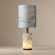Modern Natural Stone Fabric Shade Table Lamp - generated main 01 01-hero-product