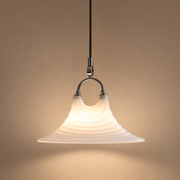 Modern Pleated White Pendant Light - 01 01-hero-product