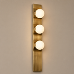 Modern Bronze Glass Globe Linear Wall Sconce