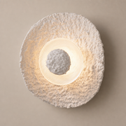 Textured Alabaster Disc Wall Sconce - generated main 01 01-hero-product