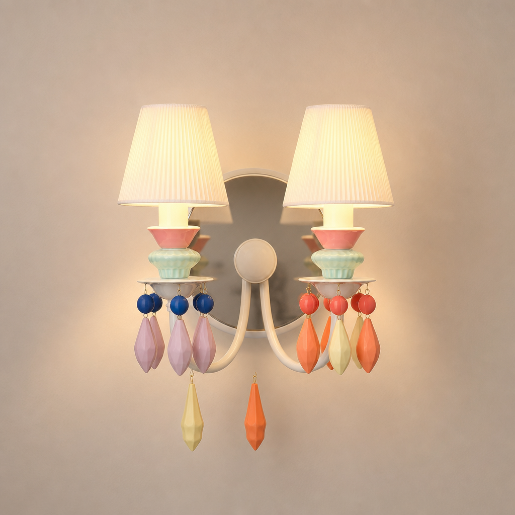 Pastel Ceramic Two-Light Wall Sconce hero product