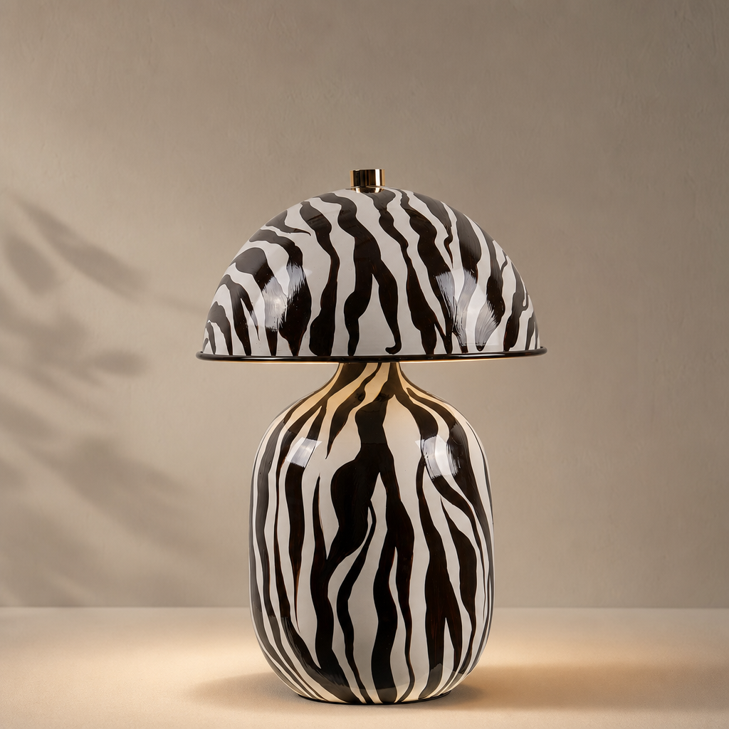 Modern Patterned Mushroom Table Lamp - generated workflow 01 01-hero-product