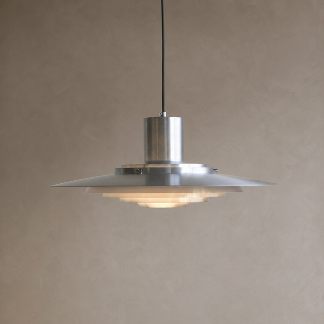 Layered Brushed Metal Pendant Light