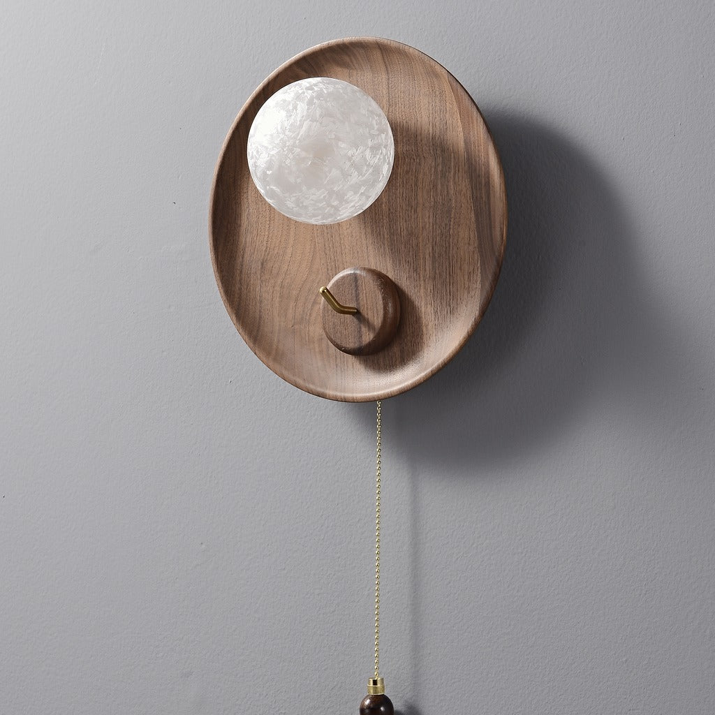 Modern Wood Disc Wall Sconce - 05 01-real-square-12-12-134
