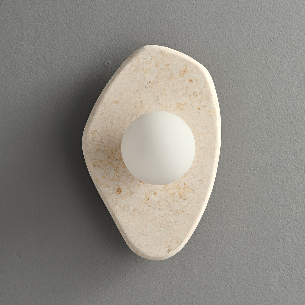 Modern Organic Stone Oval Wall Sconce - 05 01-real-square-3-5--165