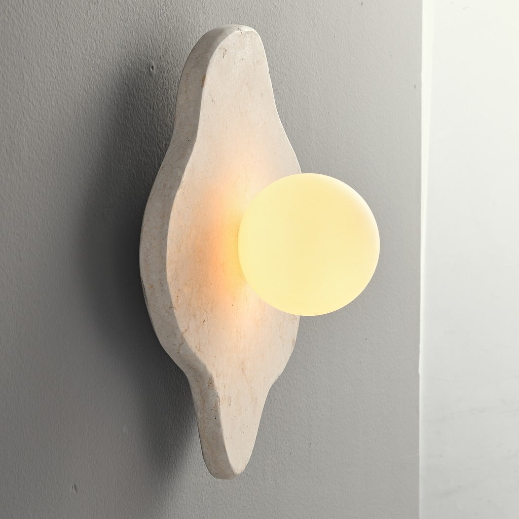 Modern Four-Lobed Stone Wall Sconce - 05 01-real-square-3-5--357