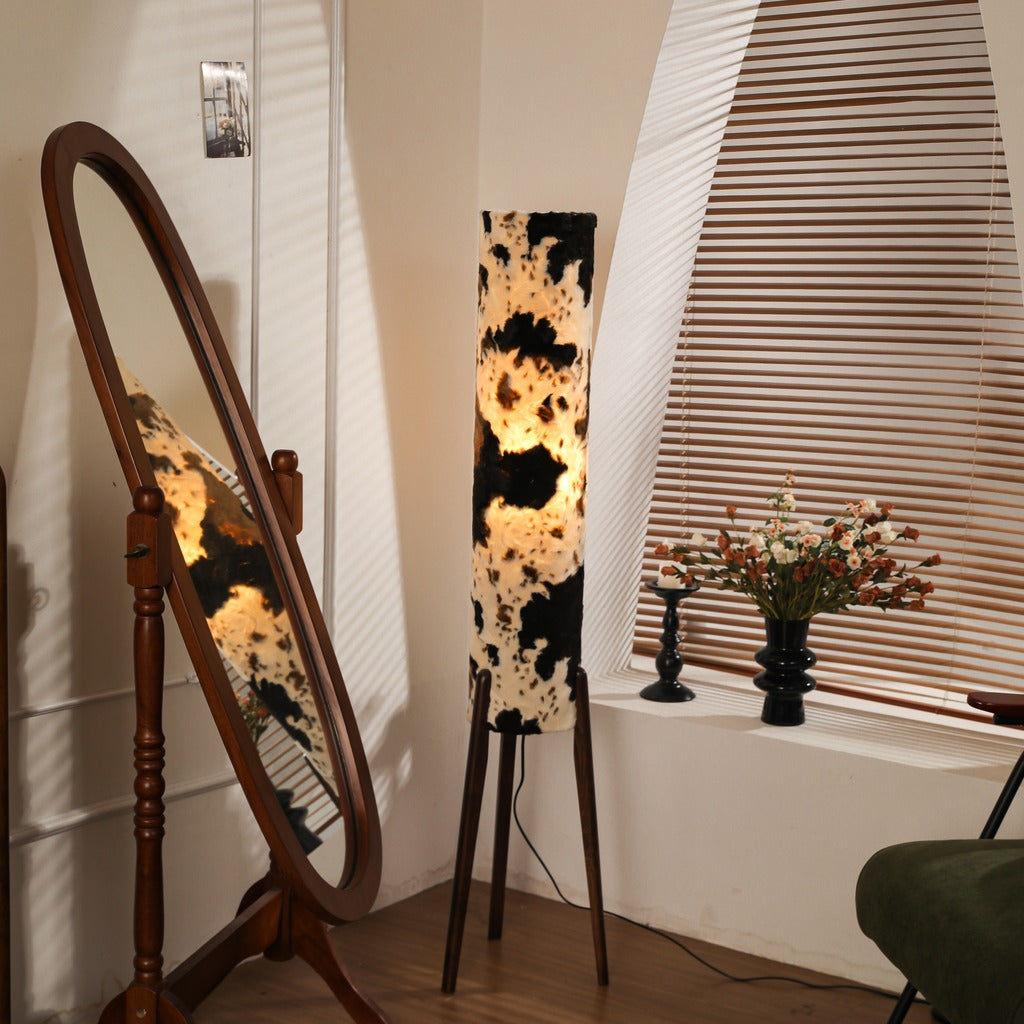 Modern Cowhide Cylinder Floor Lamp - 05 01-real-square-7M1A0195-1012